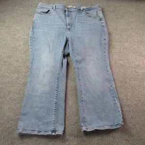 Levis Jeans Womens 22Wx 26 Blue Denim Stretch Straight Wide Leg Plus‎ Size